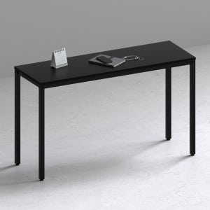 209애비뉴 제로데스크 슬림 1200x400mm, 블랙상판+블랙프레임