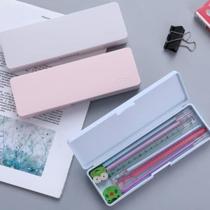 신학기 필통 플라스틱 하드 케이스 펜 연필 필기구 학용품 필통