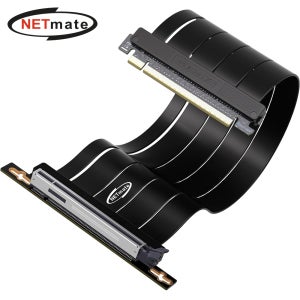 넷메이트 PCI-E 5.0 라이저 케이블 300mm (블랙/90도) [EZDIY-FAB] NM-DPC2474
