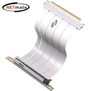 넷메이트 PCI-E 5.0 라이저 케이블 200mm (화이트/90도) [EZDIY-FAB] NM-DPC2471