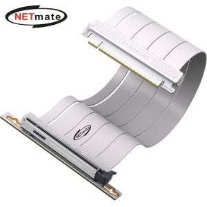 넷메이트 PCI-E 5.0 라이저 케이블 300mm (화이트/90도) [EZDIY-FAB] NM-DPC2475