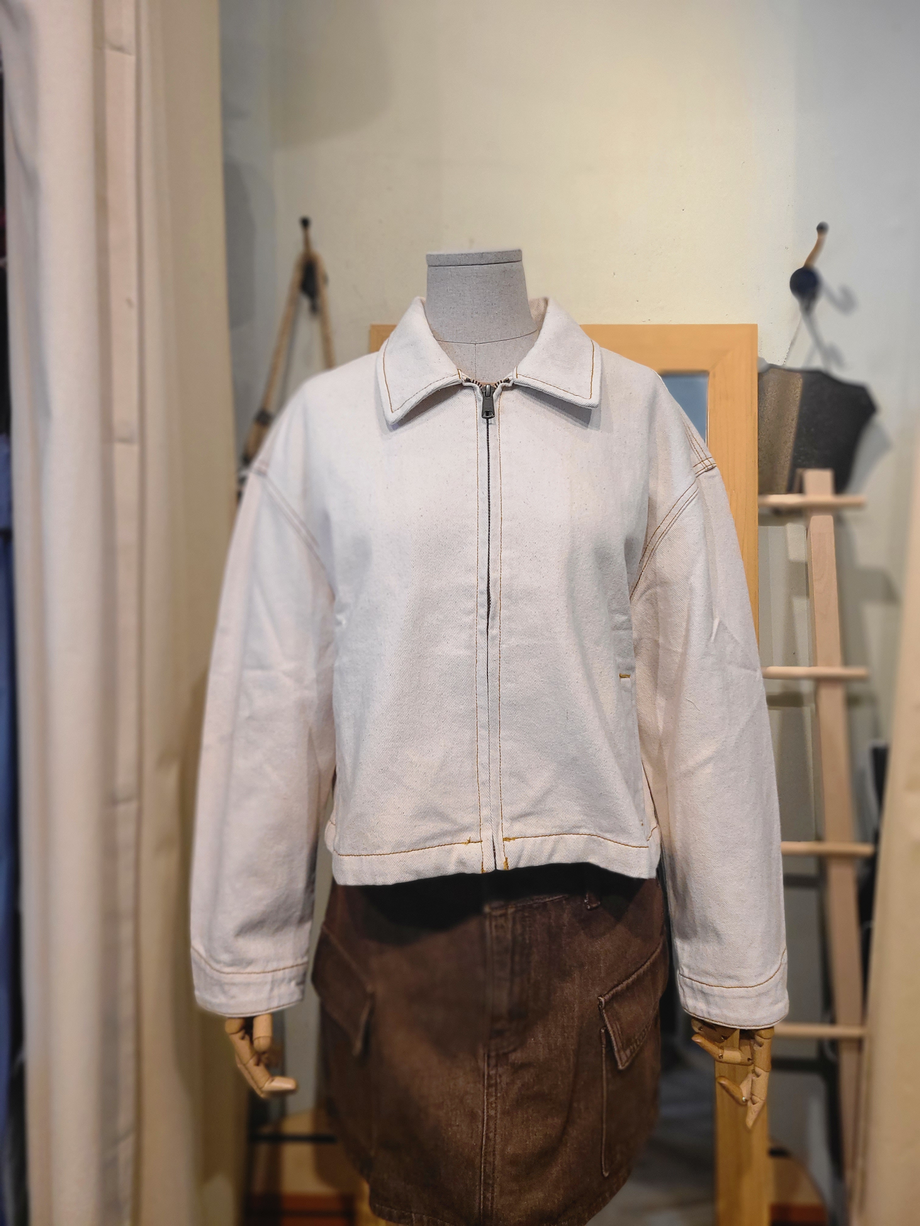 리듬 Rhythm Capri Cropped Jacket Natural