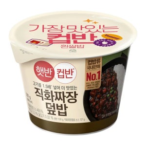 CJ제일제당 햇반 컵반 직화짜장덮밥 281g, 24개