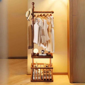 원목옷걸이행거 나무행거 나무 우드 스탠드 월넛 (고정형)