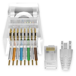 엠비에프 CAT.6 관통형 EZ 플러그 RJ45 커넥터 MBF-C6-EZ