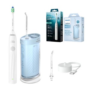 필립스 NEW 소닉케어 2100 시리즈 화이트 HX4021/01 + 콤팩트 플로서 1000 블루 HX3333/24