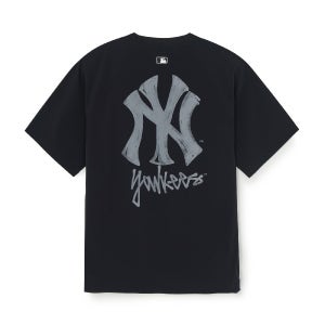 [MLB] 엠트릿 메가로고 우븐 반팔 맨투맨 NY (Black) 3ARSB0263