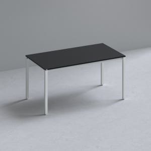 209애비뉴 제로데스크 1500x800mm, 블랙상판+화이트프레임