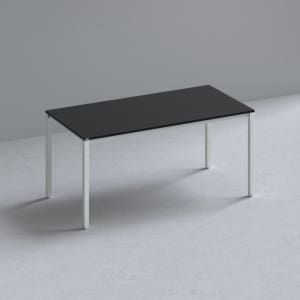209애비뉴 제로데스크 1600x800mm, 블랙상판+화이트프레임