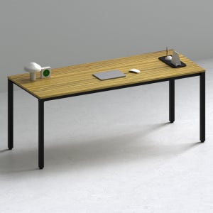 209애비뉴 제로데스크 학생 컴퓨터 책상 1800x600mm, 지브라상판+블랙프레임