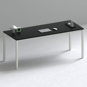 209애비뉴 제로데스크 학생 컴퓨터 책상 1800x800mm, 블랙상판+화이트프레임