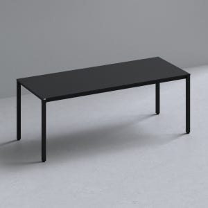 209애비뉴 제로데스크 2000x800mm, 블랙상판+블랙프레임