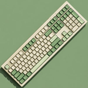 사무실 저소음 키보드 무소음 독거미 풀배열 조용한 컴퓨터 자판기 그린 유선 사무용 키보드
