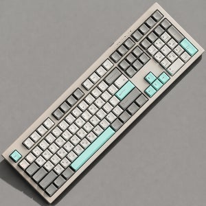 사무실 저소음 키보드 무소음 독거미 풀배열 조용한 컴퓨터 자판기 그레이 유선 사무용 키보드