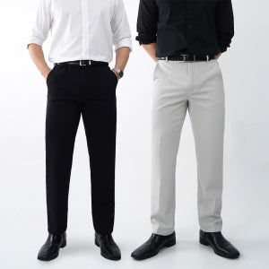 1+1 2단기장 반밴딩 링클프리 구김없는 슬랙스 정장 기지바지