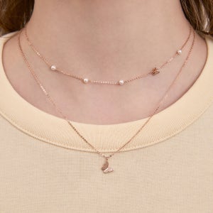 [로즈몽] 14K 진주 목걸이 나비 RA26A16K