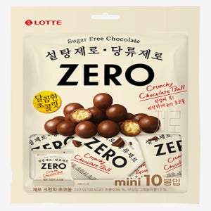 롯데 제로 크런치초코볼 140g 4개