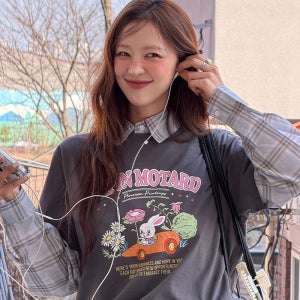 [아워호프] 캐롯 래빗 티셔츠 - Charcoal