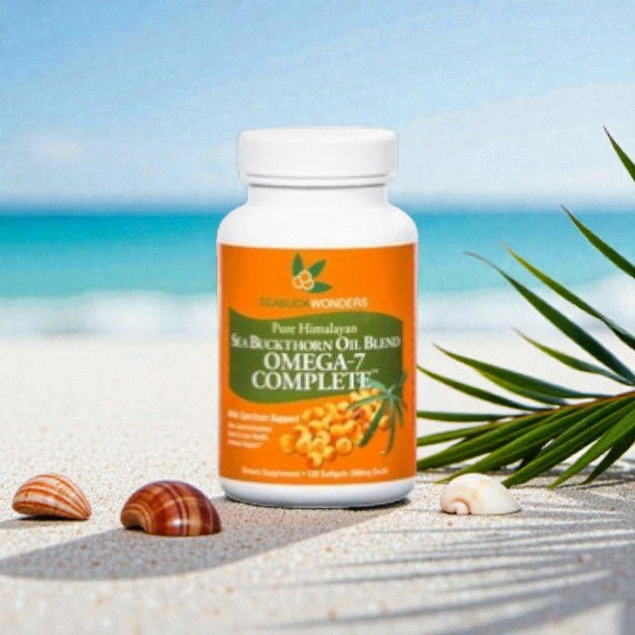 씨벅원더스 씨벅손 오일 블렌드 <b>오메가-7 컴플리트</b> 500mg 소프트젤, 1개, 120정