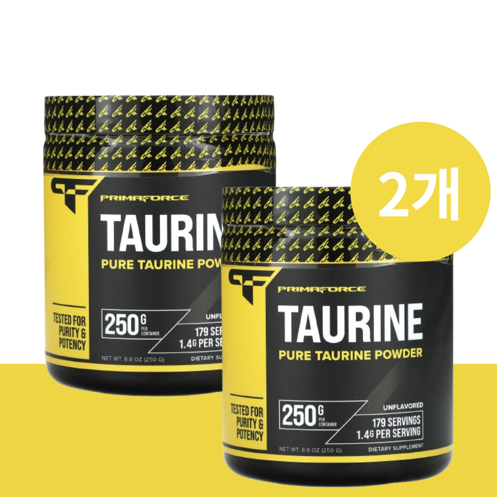 <b>프리마포스</b> 타우린 Taurine 분말 파우더 250g (2개)