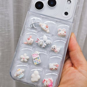 포코포코 케이스 분리형 투명 폰꾸 DIY 커스텀 에어범퍼 화이트, 갤럭시S26울트라