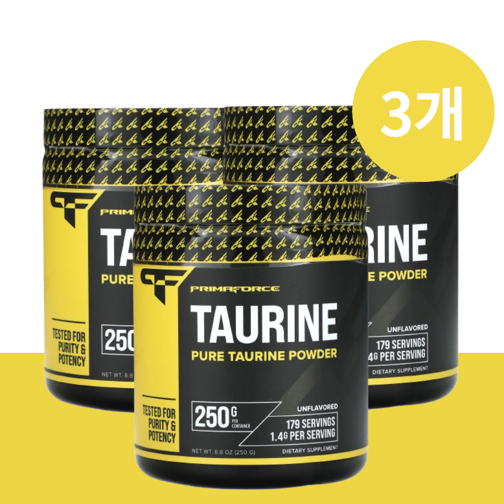 <b>프리마포스</b> 타우린 Taurine 분말 파우더 250g (3개)