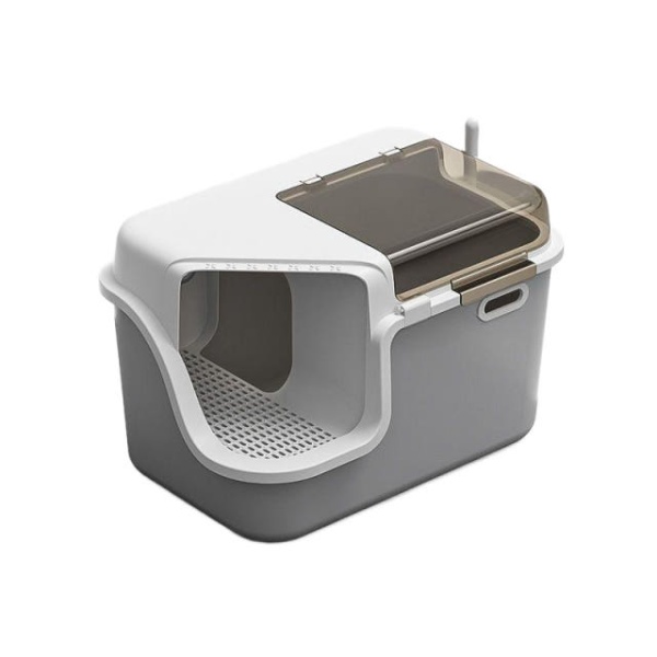 고양이 자동<b>화장실</b> 초대형 하우스형 길이형 개방형 배변통 삽 포함