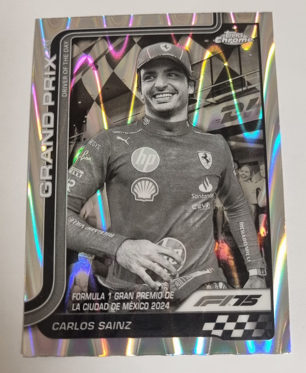 2025 F1 카를로스 사인츠 레이웨이브 카드 TOPPS CHROME 카드 탑스 크롬