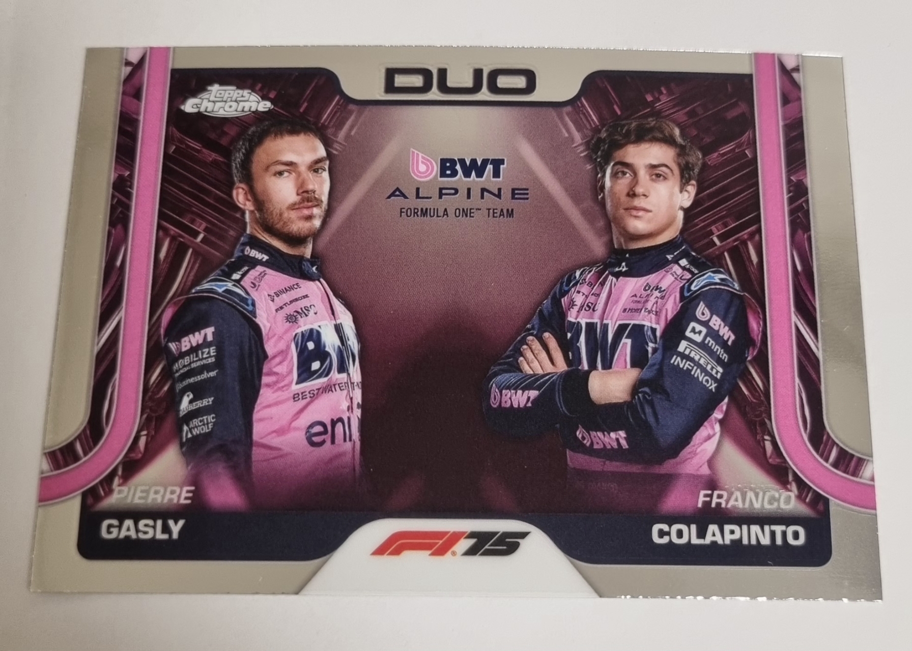 2025 F1 가슬리 콜라핀토 카드 TOPPS CHROME 카드 탑스 크롬