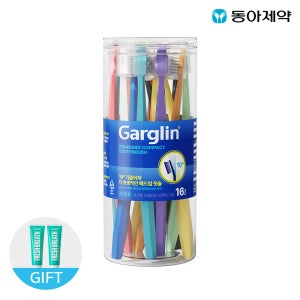 가그린 스탠다드 컴팩트 칫솔 16P 1통 + 라임민트 치약 20g 어금니칫솔