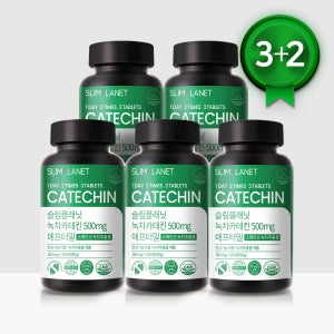 슬림플래닛 녹차카테킨 500mg 애프터밀 다이어트 EGCG 290mg 180정, 5개