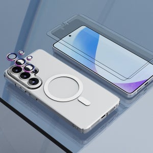 [갤럭시 S26 출시 단독구성] CEC 크리스탈 슬림 맥세이프 호환 케이스+카메라 풀커버+P글라스 초음파 지문인식 필름 2매