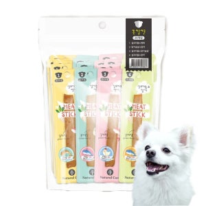 (+40P 증정) 네츄럴코어 미트스틱 강아지 고기 육포간식 혼합, 7g, 100개