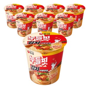 농심 누들핏 김치사발면맛, 37.5g, 8개