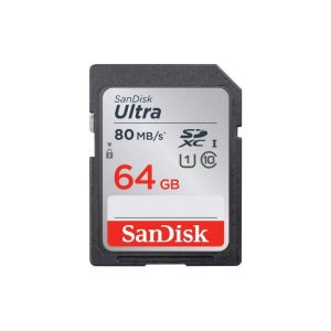 샌디스크 SD 카드 SDHC Class10 Ultra 64GB 80MB 카메라 디카 네비 외장 메모리