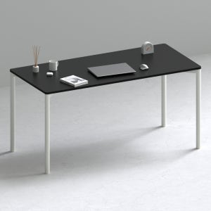 209애비뉴 제로데스크 에보 컴퓨터 게이밍책상 1400x800mm, 블랙상판+화이트프레임