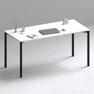 209애비뉴 제로데스크 에보 컴퓨터 게이밍책상 1500x800mm, 화이트상판+블랙프레임