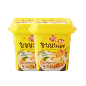 오뚜기 맛있는 참치김치치즈볶음밥(용기) 팬트리 캠핑음식 간편식 자취 230g 2개 1세트
