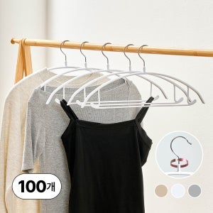 얼라이브즈 회전형 논슬립 어깨뿔방지 옷걸이 - 화이트, 100개