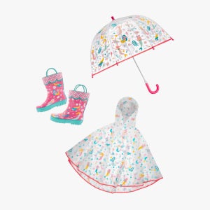 [신규입고] 스테판조셉 경량 클리어 레인3종 SET 인어공주 / 판초,우산,장화