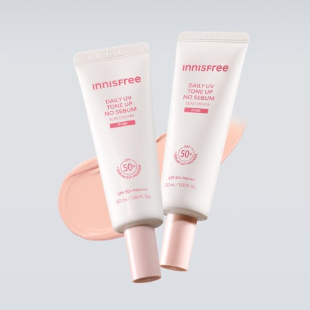 이니스프리 데일리 UV 톤업 노세범 선크림 SPF50+ PA4+ (핑크)
