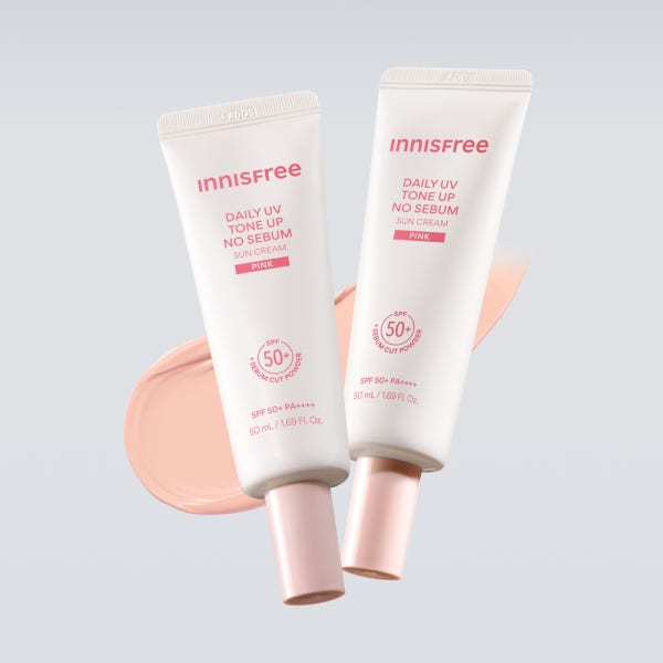 [파데프리_김아영PICK] 이니스프리 데일리 UV 톤업 노세범 선크림 SPF50+ PA4+ (핑크)