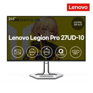 (출시이벤트) 레노버 게이밍 모니터 Legion Pro 27UD-10 4K UHD 240Hz QD-OLED패널 C타입 15W 피벗 68CEGACBKR (27인치)