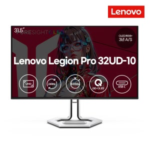(출시이벤트) 레노버 게이밍 모니터 Legion Pro 32UD-10 4K UHD 240Hz QD-OLED패널 C타입 15W 68CEGACBKR (32인치)