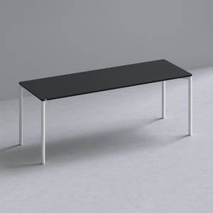 209애비뉴 제로데스크 에보 컴퓨터 책상 2000x700mm, 블랙상판+화이트프레임