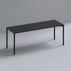 209애비뉴 제로데스크 에보 책상 2000x700mm, 블랙+블랙