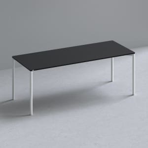 209애비뉴 제로데스크 에보 컴퓨터 책상 2000x800mm, 블랙상판+화이트프레임