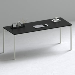 209애비뉴 제로데스크 에보 컴퓨터 게이밍책상 2000x800mm, 블랙상판+화이트프레임