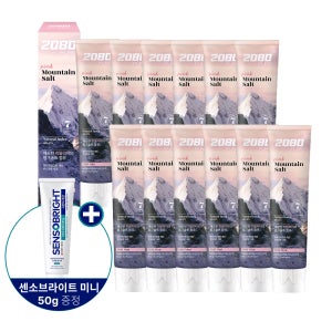 2080 퓨어 치약 핑크솔트 마일드 민트향 150gX6입 2개(총 12입) +치약 60g