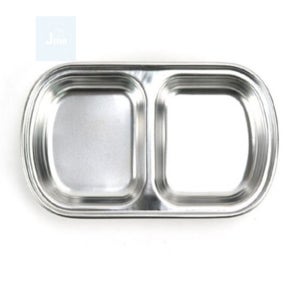 제이미마켓 2구 스텐 소스종지 반찬접시 반찬그릇 스텐식기